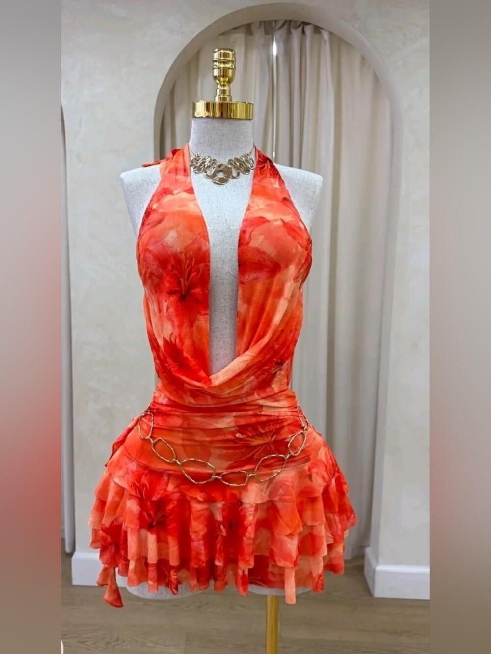 Karol G Orange Dress